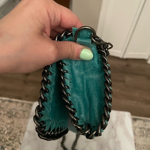 Miscellaneous Teal Italian Leather Crossbody Bag - Picture 5 of 11